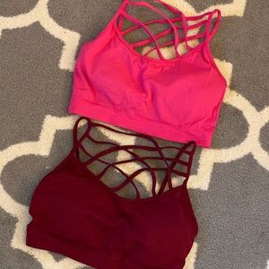 ❤️ set of 2 strappy workout bras ❤️